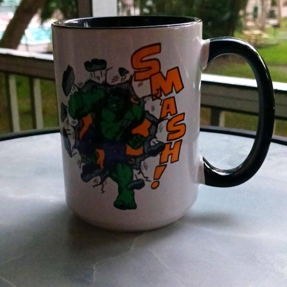 Retro Hulk Smash! Two-Tone Coffee Mug